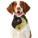 Gold Yin Yang Mandala Print Dog Bandana