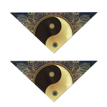 Gold Yin Yang Mandala Print Dog Bandana
