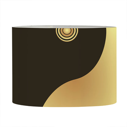 Gold Yin Yang Mandala Print Drum Lamp Shade