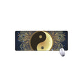 Gold Yin Yang Mandala Print Extended Mouse Pad