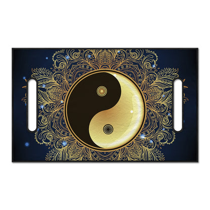 Gold Yin Yang Mandala Print Golf Cart Seat Cover