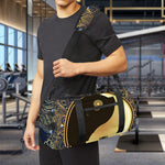 Gold Yin Yang Mandala Print Gym Bag