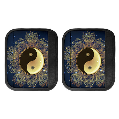 Gold Yin Yang Mandala Print Handle Covers