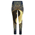 Gold Yin Yang Mandala Print High-Waisted Pocket Leggings