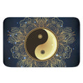 Gold Yin Yang Mandala Print Indoor Door Mat