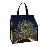 Gold Yin Yang Mandala Print Insulated Lunch Tote