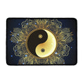 Gold Yin Yang Mandala Print Kitchen Mat