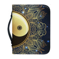 Gold Yin Yang Mandala Print Leather Bible Cover