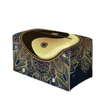 Gold Yin Yang Mandala Print Leather Tissue Box Cover