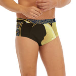 Gold Yin Yang Mandala Print Men's Briefs