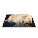 Gold Yin Yang Mandala Print Pet Cooling Mat Cover