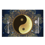 Gold Yin Yang Mandala Print Placemat
