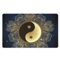 Gold Yin Yang Mandala Print Polyester Doormat