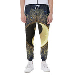 Gold Yin Yang Mandala Print Scuba Joggers