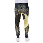 Gold Yin Yang Mandala Print Scuba Joggers