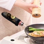 Gold Yin Yang Mandala Print Skillet Handle Cover