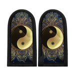 Gold Yin Yang Mandala Print Skillet Handle Cover