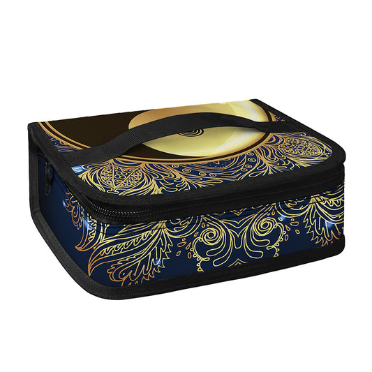 Gold Yin Yang Mandala Print Small Lunch Bag