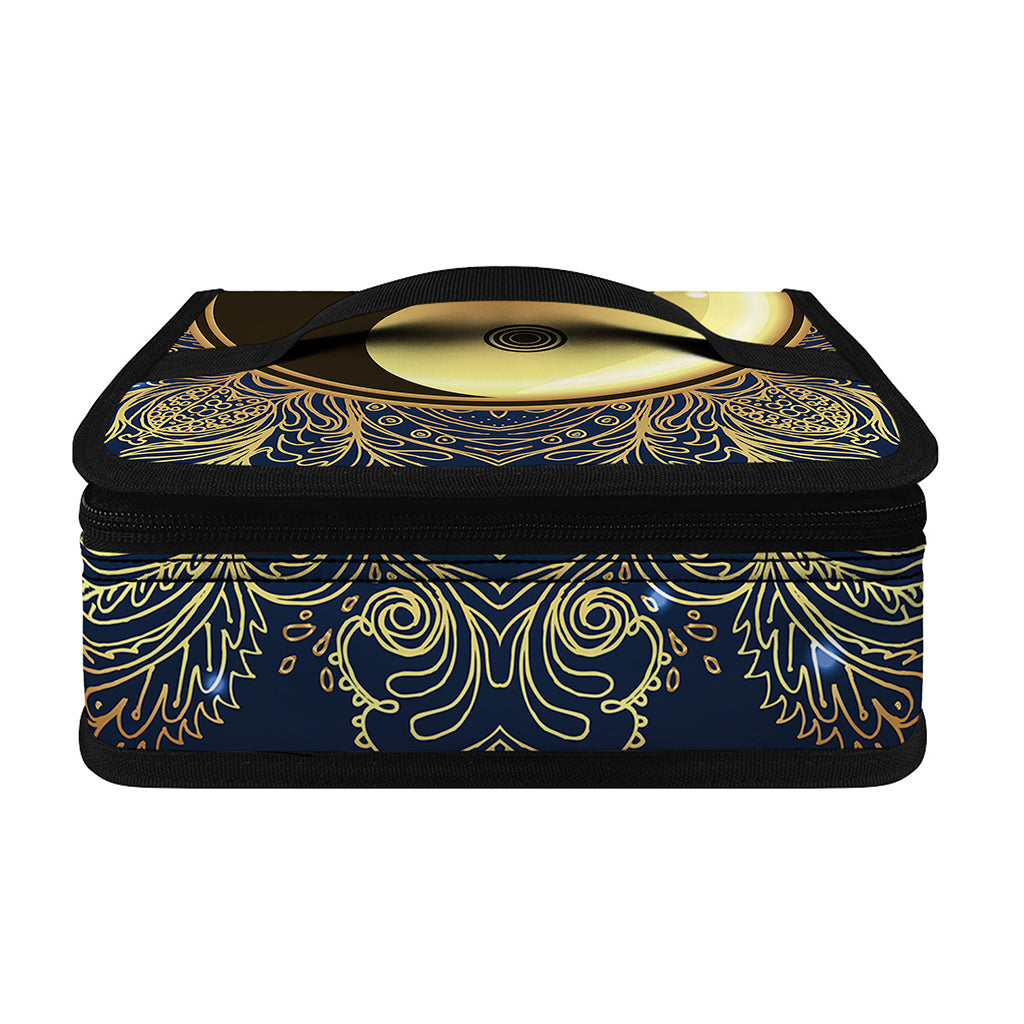 Gold Yin Yang Mandala Print Small Lunch Bag