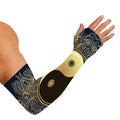 Gold Yin Yang Mandala Print Sun Protection Arm Sleeves