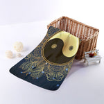 Gold Yin Yang Mandala Print Towel