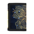 Gold Yin Yang Mandala Print Trifold Wallet