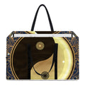 Gold Yin Yang Mandala Print Utility Tote Bag