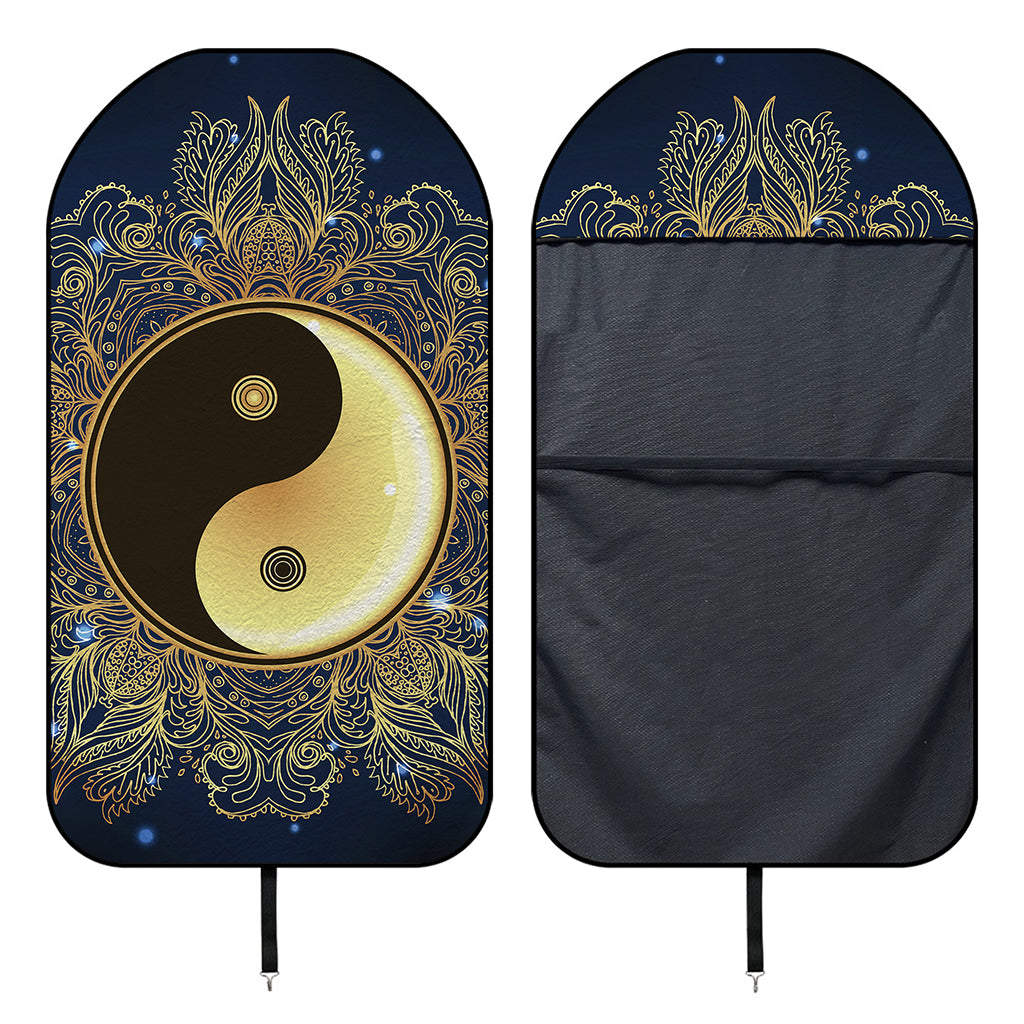 Gold Yin Yang Mandala Print Waterproof Car Seat Cover