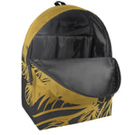 Golden Bohemian Howling Wolf Print Backpack