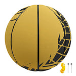 Golden Bohemian Howling Wolf Print Basketball