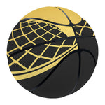 Golden Bohemian Howling Wolf Print Basketball