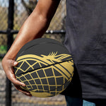 Golden Bohemian Howling Wolf Print Basketball