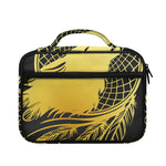 Golden Bohemian Howling Wolf Print Briefcase Bible Bag