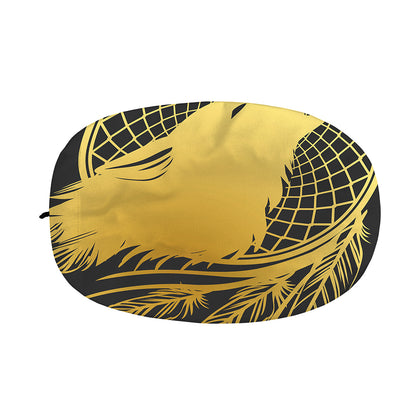 Golden Bohemian Howling Wolf Print Car Side Mirror Covers