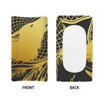 Golden Bohemian Howling Wolf Print Changing Pad Cover