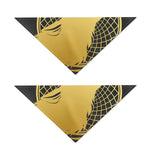Golden Bohemian Howling Wolf Print Dog Bandana