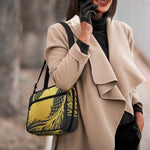 Golden Bohemian Howling Wolf Print Double Strap Bible Bag