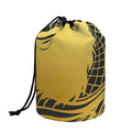 Golden Bohemian Howling Wolf Print Drawstring Makeup Bag