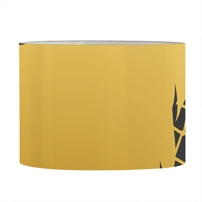 Golden Bohemian Howling Wolf Print Drum Lamp Shade