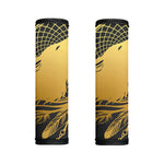 Golden Bohemian Howling Wolf Print Handle Covers