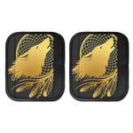 Golden Bohemian Howling Wolf Print Handle Covers