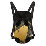Golden Bohemian Howling Wolf Print Pet Carrier Backpack