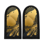 Golden Bohemian Howling Wolf Print Skillet Handle Cover