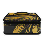 Golden Bohemian Howling Wolf Print Small Lunch Bag