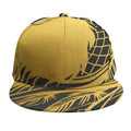Golden Bohemian Howling Wolf Print Snapback Cap