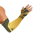 Golden Bohemian Howling Wolf Print Sun Protection Arm Sleeves