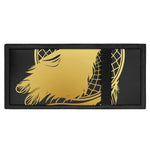 Golden Bohemian Howling Wolf Print Trifold Wallet