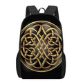 Golden Celtic Knot Print 17 Inch Backpack