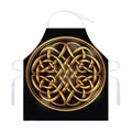 Golden Celtic Knot Print Adjustable Apron