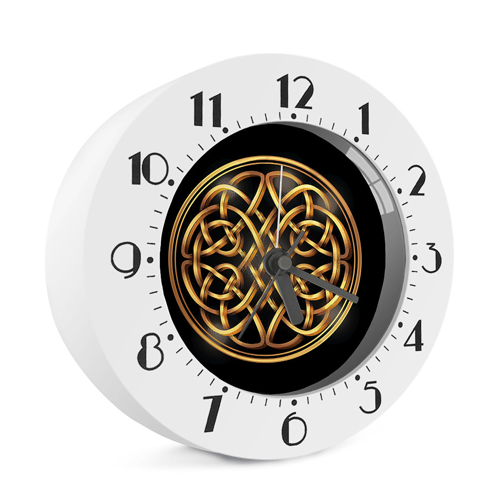 Golden Celtic Knot Print Alarm Clock